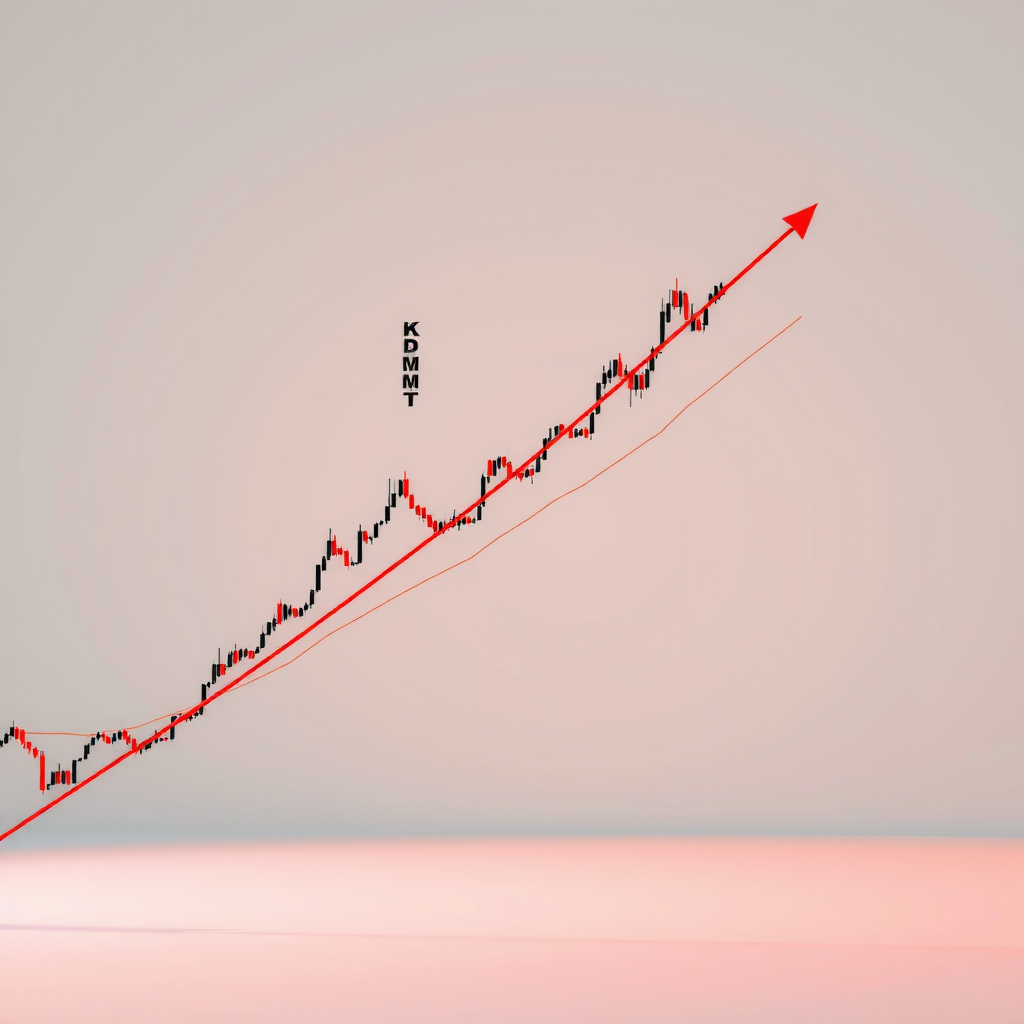 Trading chart displaying a clear upward trendline drawn connecting three consecutive higher lows in a bullish trend, with price bouncing off the trendline multiple times showing its validity as support